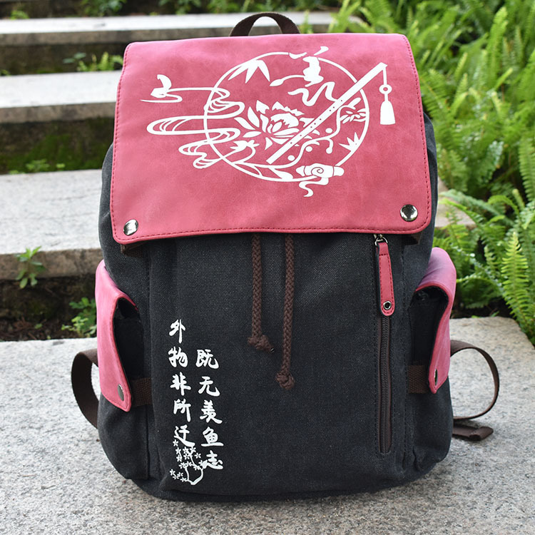 帆布双肩背包可意昂官方网站图案